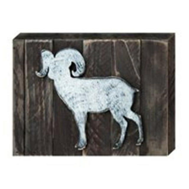 Designocracy 98228-12 Ram Art on Board Wall Decor