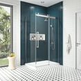 thumbnail image 3 of OVE Decors Bel Soft Close Stainless Steel 3-Piece 48" Base/Door Corner Shower Kit, 3 of 23