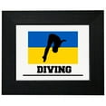 thumbnail image 1 of Ukraine Olympic - Diving - Flag - Silhouette Framed Print Poster Wall or Desk Mount Options, 1 of 5