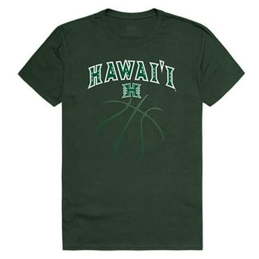 W Republic Apparel 510-122-033-03 University of Hawaii at Manoa Basketball Tee for Men, Forest - Large