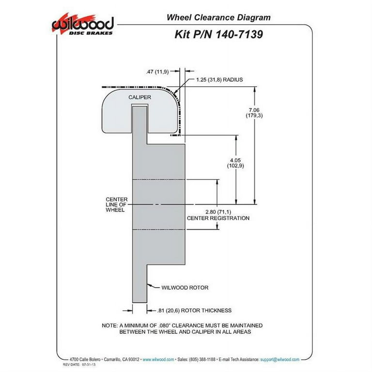 Wilwood Big Ford 2.36in Offset One Piece Vented Wilwood Big Ford 2.36in Offset One Piece Vented