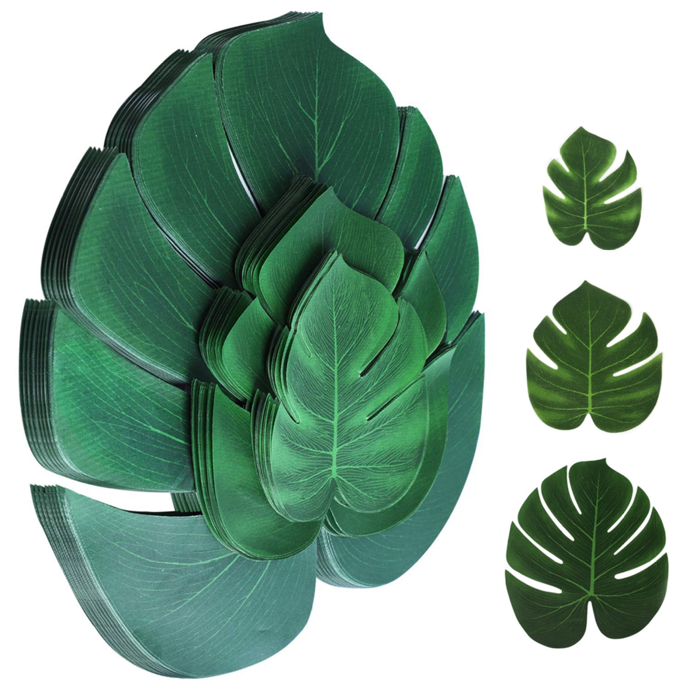 EUBUY Artificial Plants Tropical Palm Leaves Scattered Tail Leaf Fake ...