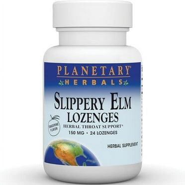 Planetary Herbals Slippery Elm Lozenges - Tangerine 150 mg 24 Loz