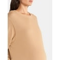thumbnail image 4 of Time and Tru Women's Maternity French Terry Sweatshirt Dress with Long Sleeves, Sizes S-XXL, 4 of 4