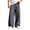 Grey@GC@, variant on CONZONE Mens Baggy Cotton Linen Pants Wide Leg Pants for Men Trendy Elastic Waist Drawstring Solid Soft Casual Joggers Pant With Pockets