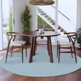thumbnail image 4 of Light Blue Round Rugs 8ft, Farmhouse Solid Blue Color Modern Art Non Slip Washable Rug Runner, Low Pile Indoor Floor Carpet Mat Bathroom Rugs for Living Room, Bedroom, Kids Room, 4 of 9