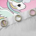 thumbnail image 4 of Homewish Funny Unicorn Animal Curtains Pack of 2 (42x84 Each), Cartoon Pink Galaxy Curtains Blackout, Teens Kids Boys Girls Bedroom Curtains, Blackout Curtains Decor, 4 of 6