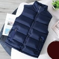 thumbnail image 2 of comerut Men Waistcoat Stand Collar Sleeveless Vest Coat with Pockets Zipper Closure Warm Comfortable Down Waistcoat, 2 of 8