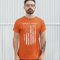 thumbnail image 3 of Tee Hunt Honor & Respect Thin Line T-Shirt Firefighter American Flag Men's Tee, Orange, 5X-Large, 3 of 5