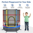 thumbnail image 6 of YYAo Outdoor Trampoline, Recreational Trampoline,55 Inch Kids Recreational Trampoline Bouncing Jumping Mat with Enclosure Net-Yellow, 6 of 10