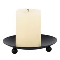 thumbnail image 2 of 2 portavelas negro portavelas soporte trasero portavelas de metal soporte decorativo de escritorio para velas gruesas soportes, 2 of 5