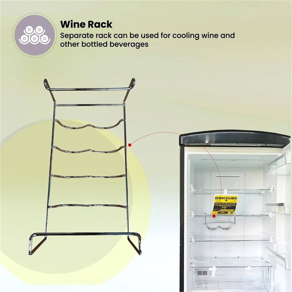 Pemberly Row 10.7 cu. ft. Bottom Mount Retro Refrigerator in Red