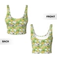 thumbnail image 5 of Fotbe Gnome and Pineapple Pattern Womens' Sports Bra Longline Wirefree Padded with Medium Support Sports Moisture-Wicking Workou Vest,Tank Top-X-Large, 5 of 9