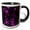 Black/White, variant on 3drose, Black and Pink Image of Paint Splatter, 11oz Two-tone Black Mug