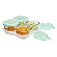 thumbnail image 2 of OXO Tot Glass Baby Blocks Food Storage Containers, 4oz, Opal, 4-Pack, For Infants Ages 0-12 Months, 2 of 9