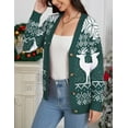 thumbnail image 6 of Yesfashion Womens Christmas Casual Lightweight Long Sleeve Open Front Cardigan Sweaters, 6 of 8