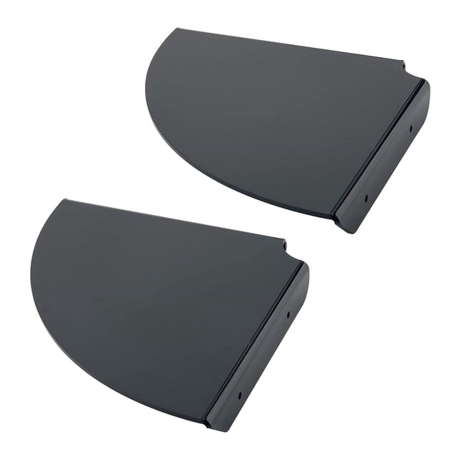 MOPOOR Lot de 2 Support Mural en Acrylique pour Haut-Parleur, Noir, Grand, Style Moderne, Support Mural pour Petits Appareils, Étagère, Support Mural d'Angle pour Haut-Parleur, Rangement pour Réveil