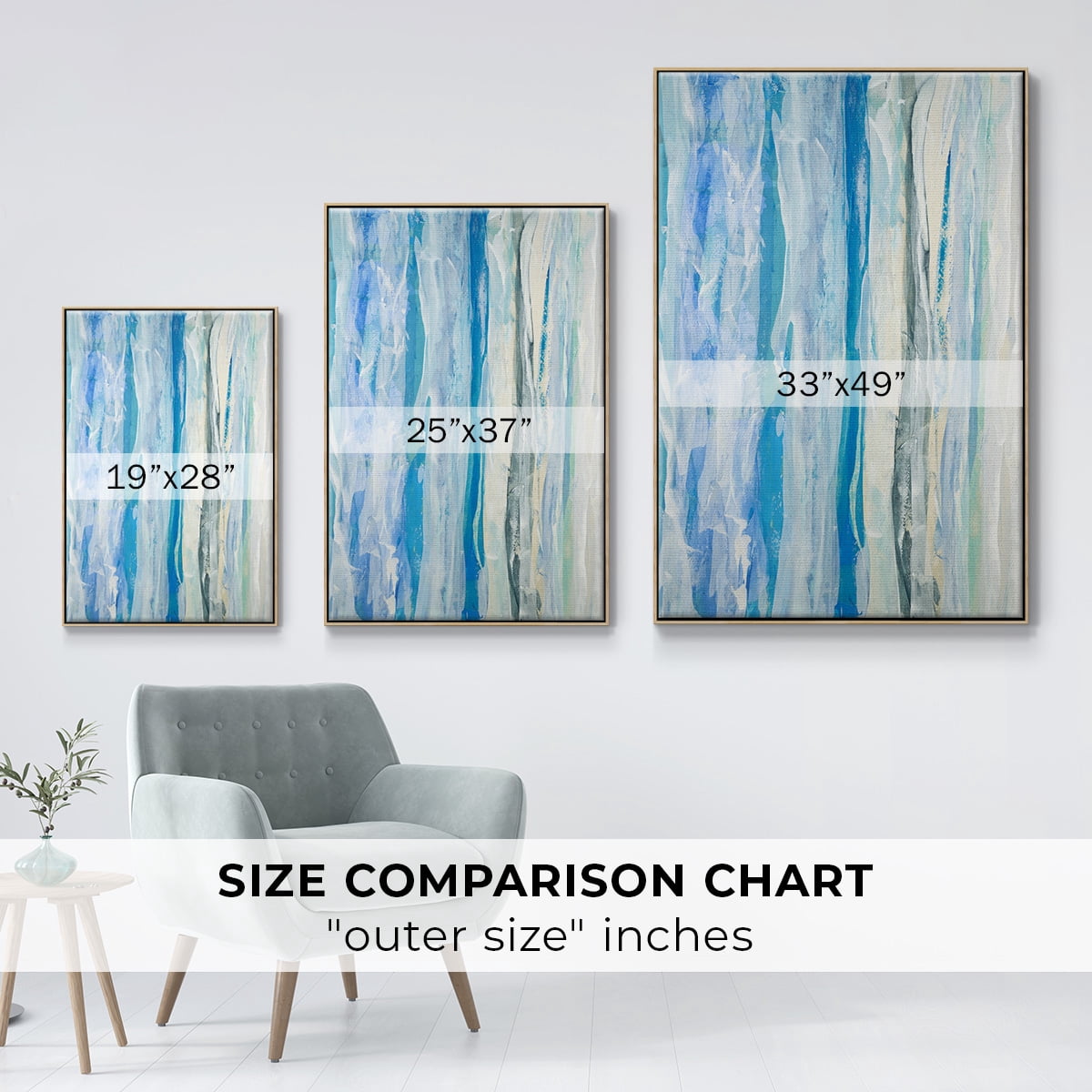 Swimming Ashore Framed Premium Gallery Wrapped Canvas - Ready to Hang - 17 x 25 - Natural Wood Floating Frame