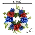 thumbnail image 2 of Mainstays 17 in Outdoor Memorial Rose Peony Wreath, Red, White and Blue Color, 2 of 8