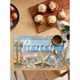 thumbnail image 2 of Summer Beach Starfish Shell Placemats Set of 4,Wipeable Washable Table Mats for Dining Tables,Farm Retro Wood Board Place Mats for Kitchen Event Party Tabletop Decor, 2 of 7