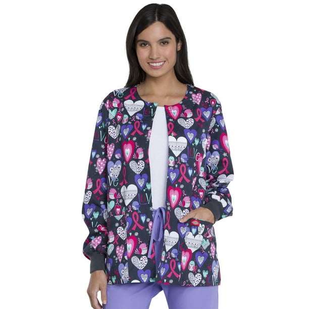 Dickies Dickies EDS Breast Cancer Awareness Snap Front WarmUp Scrub
