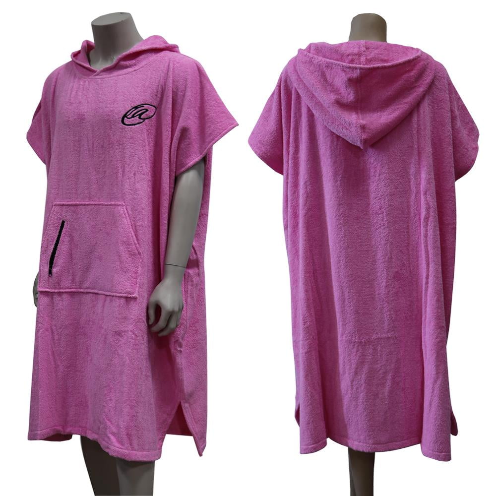 Lightahead Adult XL Cotton Surf Beach Hooded Poncho Cover up Changing