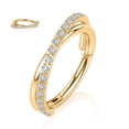 thumbnail image 2 of Clearance! Surgical Tragus Conch Daith Piercing Jewelry Cartilage Hoop Earring Cube Zircon Hinged Nose Ring Hoop Rings,C, 2 of 9