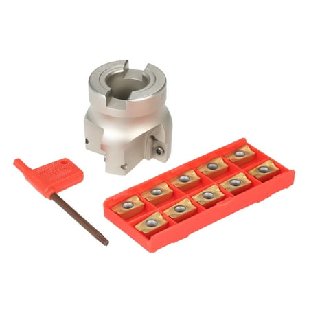Face Mill Inserts - BAP400R-50-22 4 Flute Face End Mill Milling Cutter + 10pcs/box APMT1604 Carbide Inserts + T15 Wrench CNC Milling Machine Tools