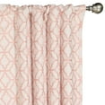 thumbnail image 2 of Eclipse Lollie Trellis Blackout Rod Pocket Curtain Panel, Set of 2, Coral, 104x84, 2 of 2