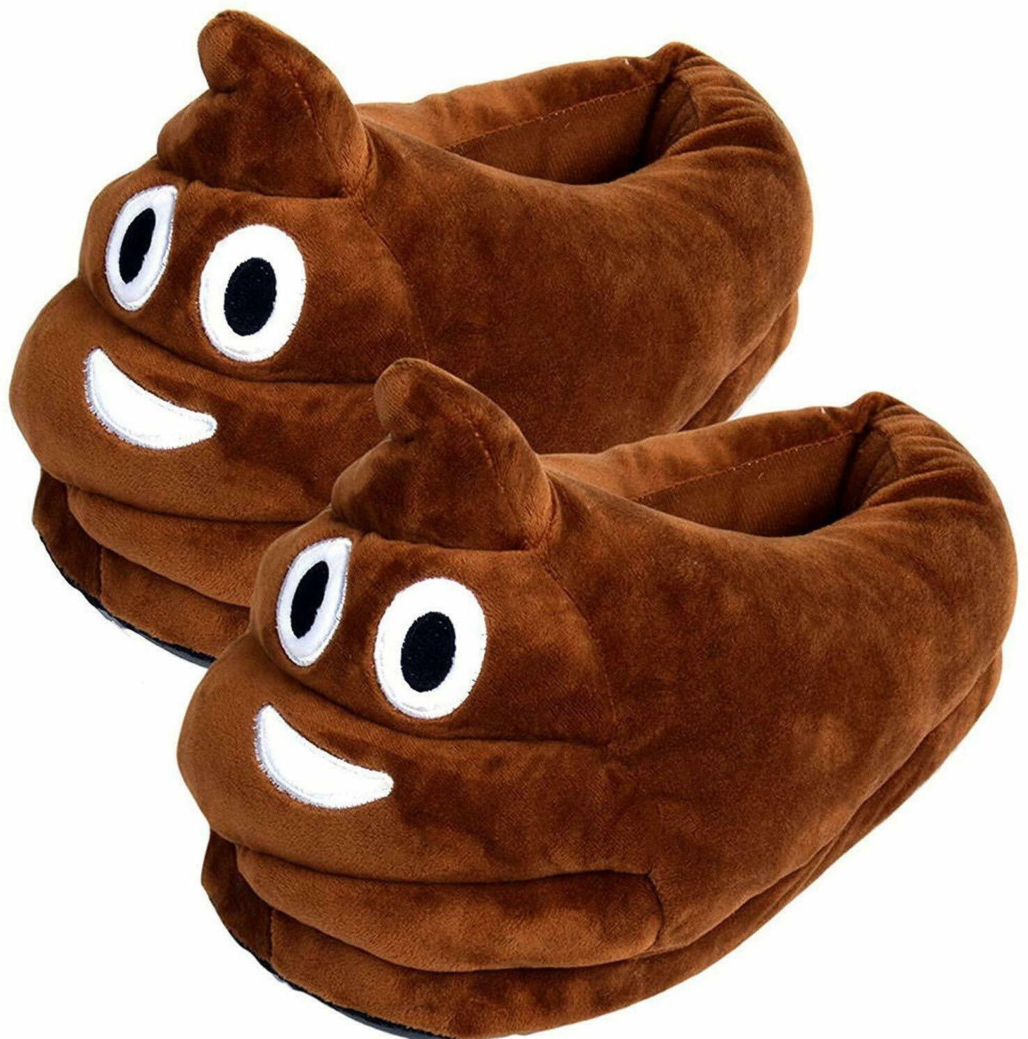 Emoji Slippers Poop Plush Cotton Soft 