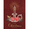 thumbnail image 3 of Bluebird Barn 19x24 Black Modern Framed Museum Art Print Titled - Burlap Vintage Christmas Tall Candlestick, 3 of 5