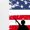 White, variant on FLAGWIX Patriotic Gifts For Men - Land Of The Free Because Of The Brave, 4th Of July Gifts - Mens Shirts