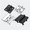 Black, variant on Zinc Alloy Square Door Hinge with Stud Industrial Electric Box