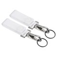 thumbnail image 1 of Unique Bargains Belt Keeper Key Ring, Nylon Webbing Strap Hanging Gear Buckle with Snap Key Holder, White 2 Pack, 1 of 6