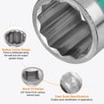 thumbnail image 4 of Uxcell 3/4" Drive 12 Points Socket 34mm Metric 40CR Shallow Impact Socket, 4 of 7