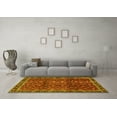 thumbnail image 3 of Ahgly Company Machine Washable Indoor Square Persian Yellow Traditional Area Rugs, 8' Square, 3 of 4