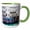 Green/White, variant on 3drose, Italy, Venice, Buildings Along the Grand Canal with Gondolas Parked, 11oz Two-tone Red Mug