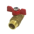 thumbnail image 4 of 1/2" Heavy Duty Brass Garden Hose Shut Off Valve for Maximum Water Flow, 4 of 6