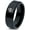 Black Bevel Polish Tungsten, variant on Graduation Gamer Tungsten Grey Pinky Ring Wedding Gift for Couple Unique Mommy and Me Nerdy Gifts