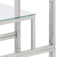 thumbnail image 5 of vidaXL Table Console Argent Acier Inoxydable et Verre Trempé, 5 of 5