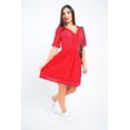 thumbnail image 1 of Vestido Casual Con Textura Al Frente Rojo Mundo Terra 026199, 1 of 3