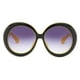 thumbnail image 5 of Gafas de sol retro Sunnimix para mujer Lente gris degradado Marco negro amarillo, 5 of 8