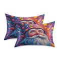 thumbnail image 2 of Dailycode Satin Pillow Case Queen Silk Pillow Cover for Hair and Skin Envelope Closure Cartoon Colorful Gnome 20"x30", 2 of 9