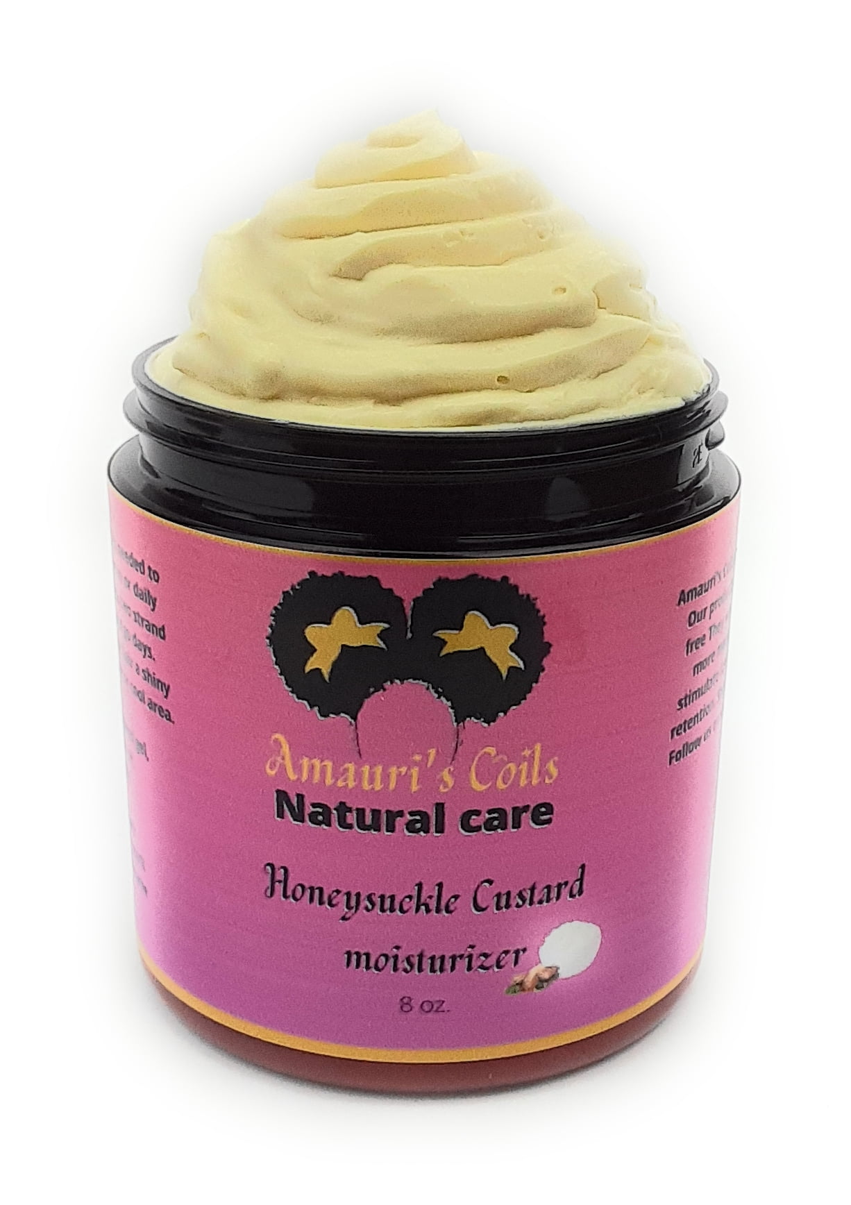 Amauri's Coils Honeysuckle Custard Curl Enhancing Nourishing Hair Styling & Softening Moisturizer 8 oz.