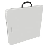 Lifetime 4 Foot Fold-in-Half Adjustable Height Table, Indoor/Outdoor Essential, White (80509)