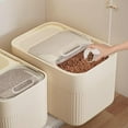 thumbnail image 7 of Airtight Pet Food Storage Container,For Dog Cat and Other Pet Food Storage Bin with Measuring Cup (Clear), 7 of 7