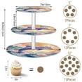 thumbnail image 5 of Wobogo Dolphin 3 Tier Acrylic Cake Stand with Clear Round Hold for Wedding Holiday Birthday Baby Shower Tea Party, 5 of 8