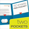 thumbnail image 2 of Twin Pocket Folders, Letter Size, Light Blue, 25 per Box (57501), Twin pockets hold 50 sheets each By Oxford, 2 of 6