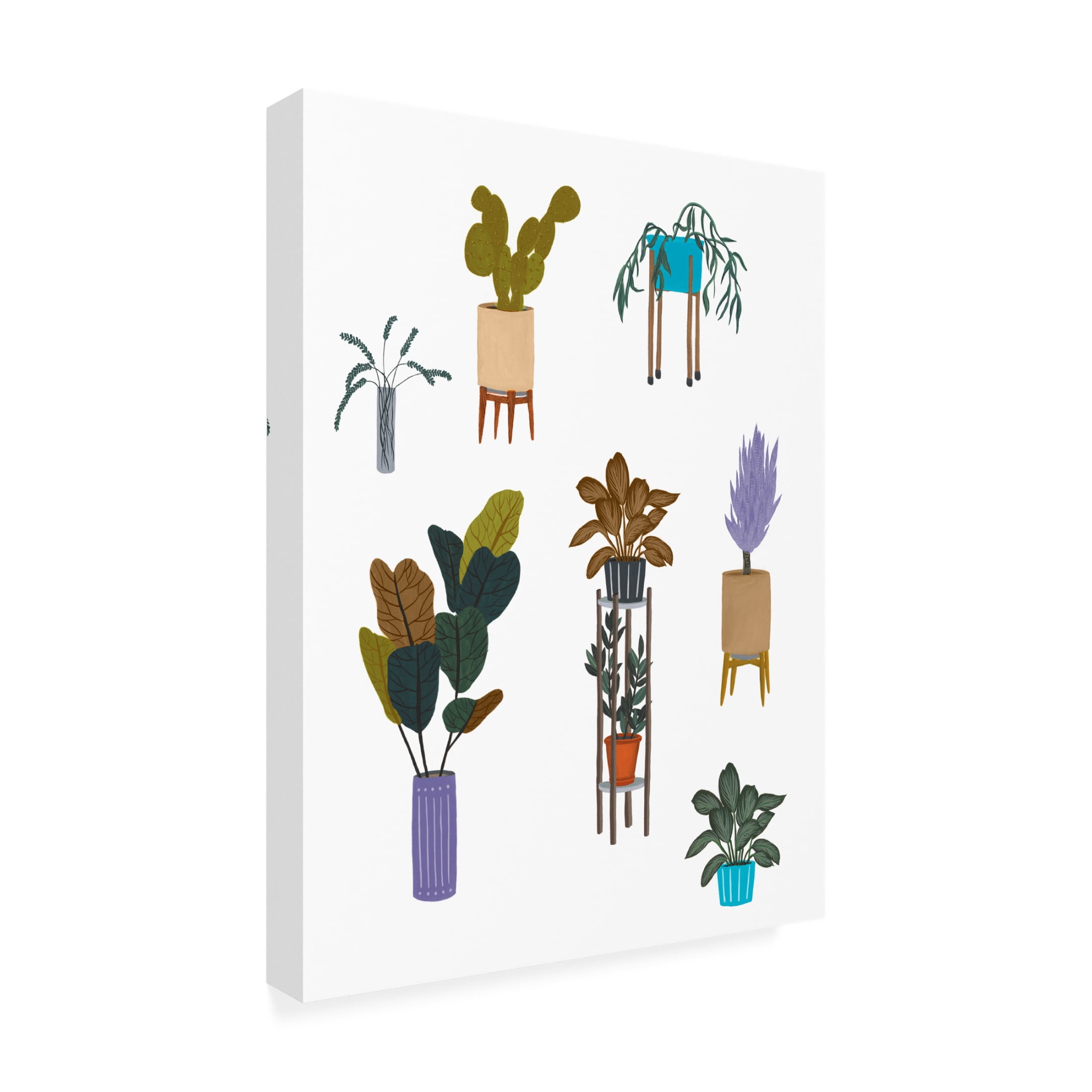 Trademark Fine Art Melissa Wang  Houseplant Chart I Canvas Wall Art