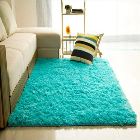 48x32 Inch Soft Fluffy Floor Rug Anti Skid Shag Shaggy Area Rug Bedroom Dining Room Carpet Child Play Mat Environmentally Friendly Easy To Clean